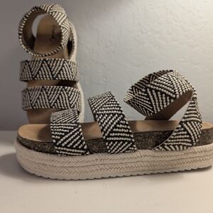 Stylish Black and White Sandals